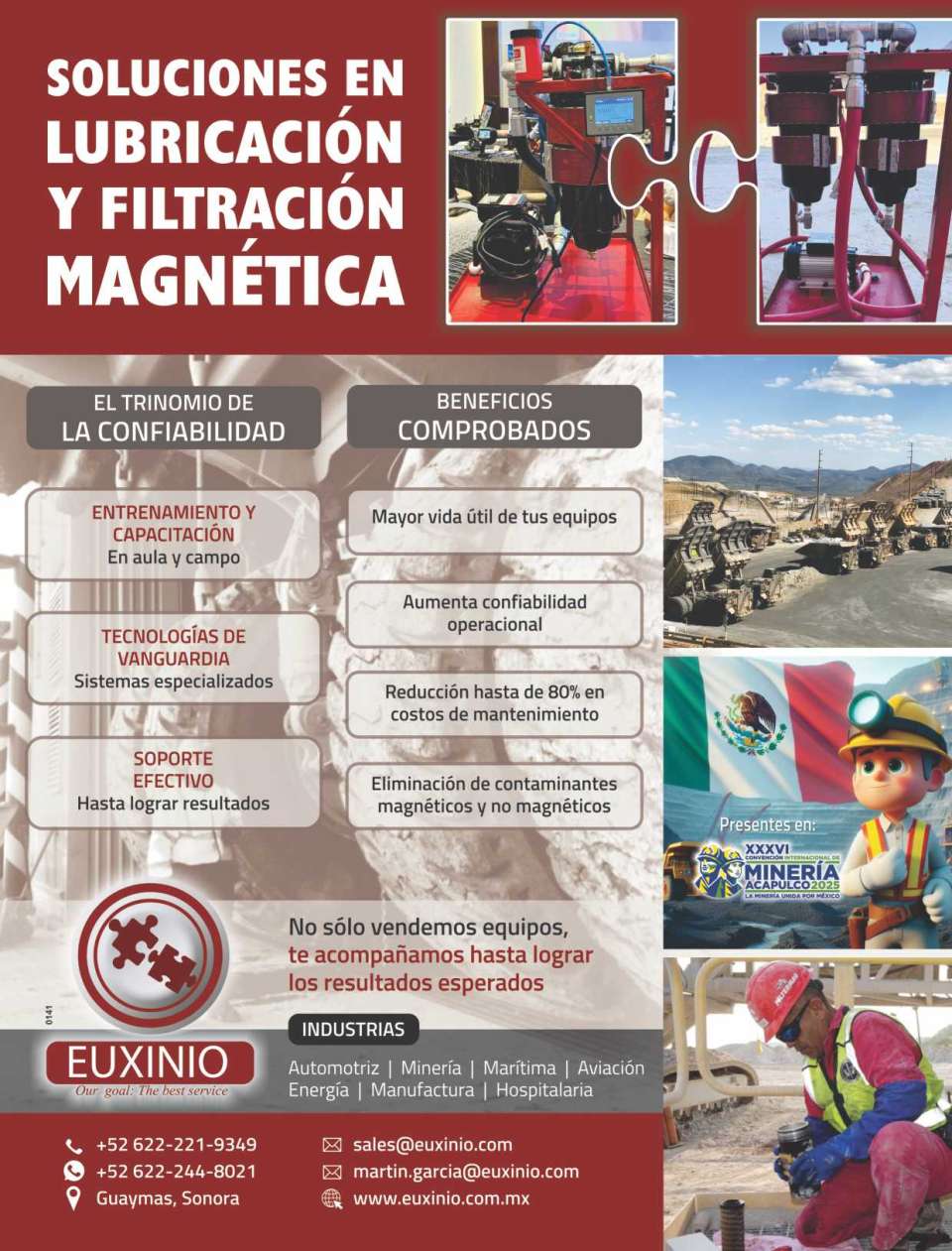 Soluciones en Lubricacion y Filtracion Magnetica. Industrias: Automotriz, Mineria, Maritima, Aviacion, Energia, Manufactura, Hospitalaria. Reduccion hasta un 80% en costos de mantenimiento