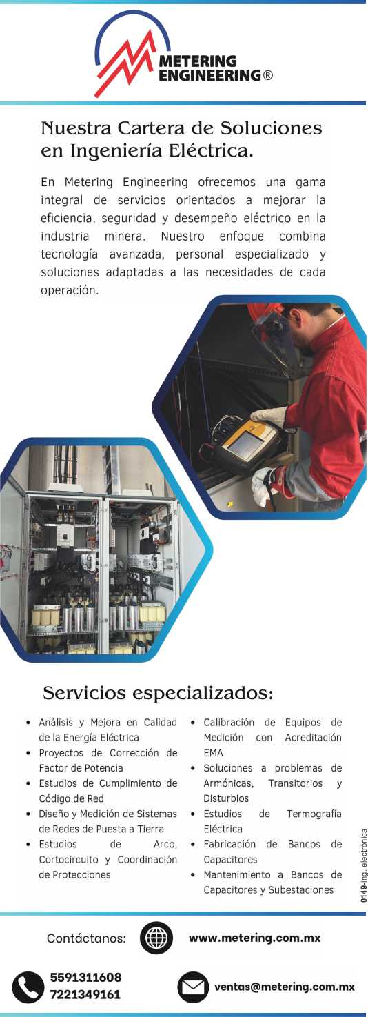 Analisis y Mejora en Calidad de la Energia Electrica. Proyectos de Correccion de Factor de Potencia, Diseño y Medicion de Sistemas de Redes de puesta a Tierra. Termografia Electrica. Mantenimiento.