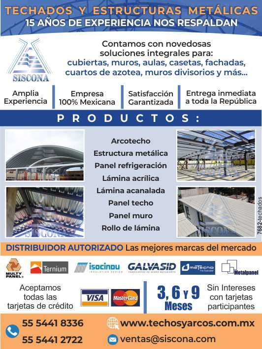 Techados y Estructuras Metalicas. Contamos con novedosas soluciones integrales para:Cubiertas, Muros, Aulas, Casetas, Fachadas, Cuartos de Azotea, Muros Divisorios y mas. 3, 6 Y 9 MESES SIN INTERESES