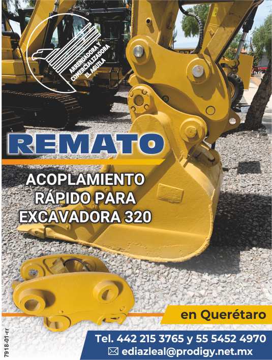 Remato Acoplamiento rapido para Excavadora CAT 320. Queretaro