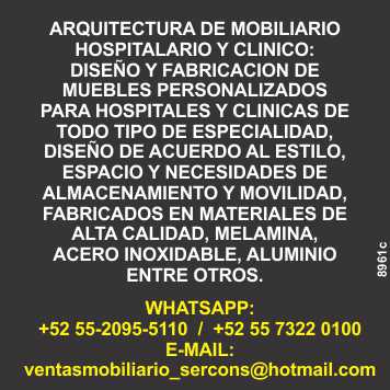 Arquitectura en Mobiliario Hospitalario y clinico:diseño y fabricacion de muebles personalizados para hospitales y clinicas todo tipo de especialidad, diseño de acuerdo al estilo,espacio necesidades